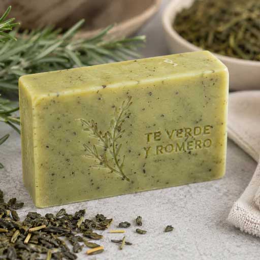 Balancing soap with green tea and rosemary